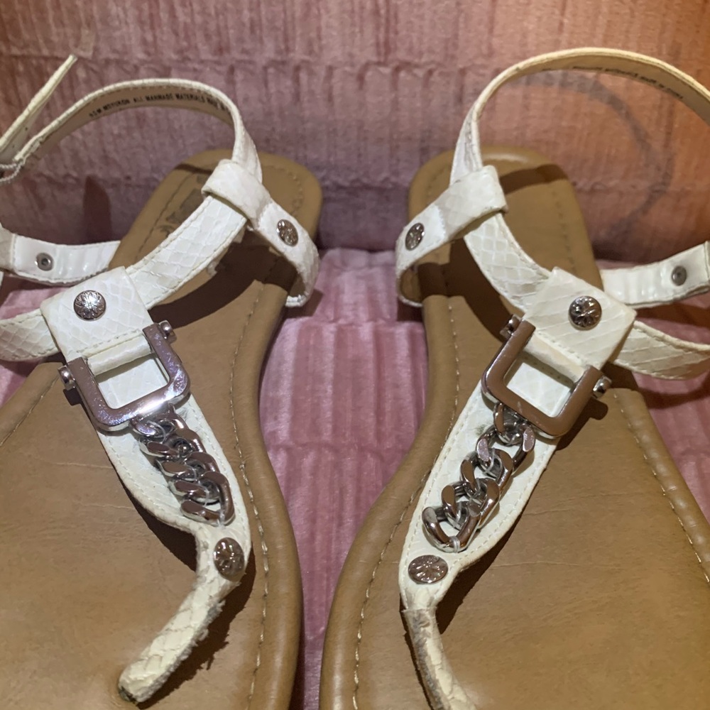 White and silver sandals